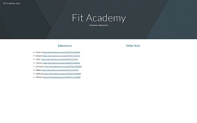 Fit Academy Sites dal Chrome Web Store da eseguire con OffiDocs Chromium online