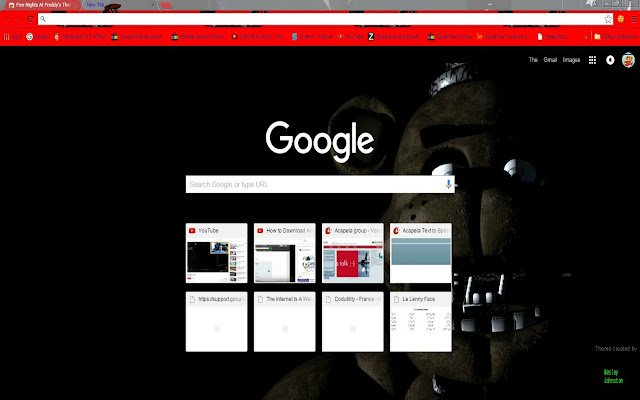 Le thème Five Nights At Freddys de la boutique en ligne Chrome sera exécuté avec OffiDocs Chromium en ligne