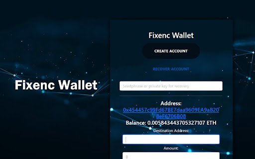 Fixenc Wallet  from Chrome web store to be run with OffiDocs Chromium online