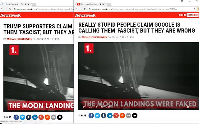 FixingTrumpText  from Chrome web store to be run with OffiDocs Chromium online