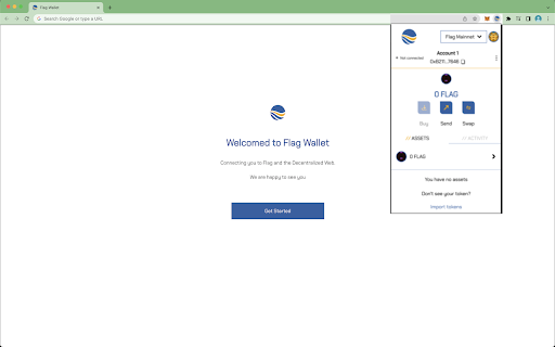 Flag Wallet  from Chrome web store to be run with OffiDocs Chromium online