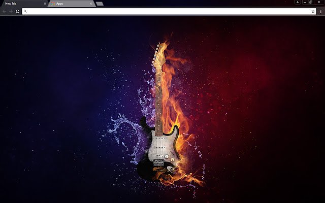 Flaming Guitar ze sklepu internetowego Chrome do uruchomienia z OffiDocs Chromium online
