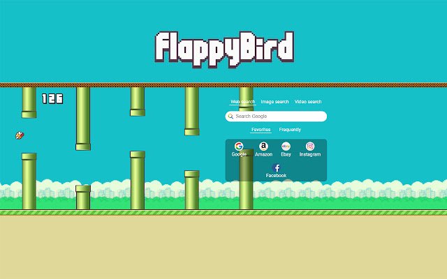 Класична нова вкладка Flappy Bird із веб-магазину Chrome для запуску з OffiDocs Chromium онлайн