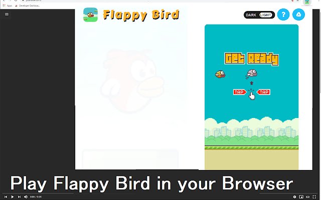 Gra offline Flappy Bird ze sklepu internetowego Chrome do uruchomienia z OffiDocs Chromium online