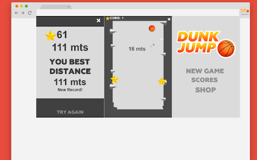 Flappy Dunk Game  from Chrome web store to be run with OffiDocs Chromium online