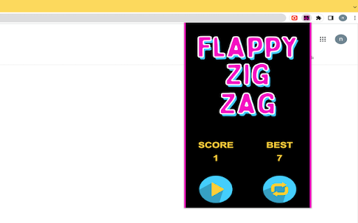 Flappy ZigZag Offline  from Chrome web store to be run with OffiDocs Chromium online