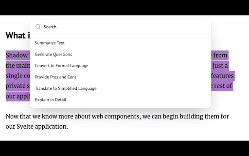 FlashAI  from Chrome web store to be run with OffiDocs Chromium online