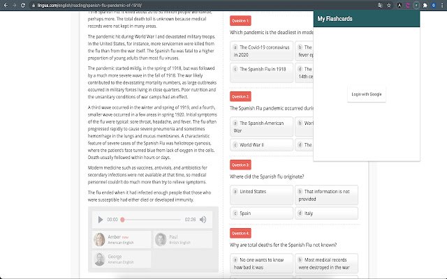 Flashcards Online dari toko web Chrome untuk dijalankan dengan OffiDocs Chromium online