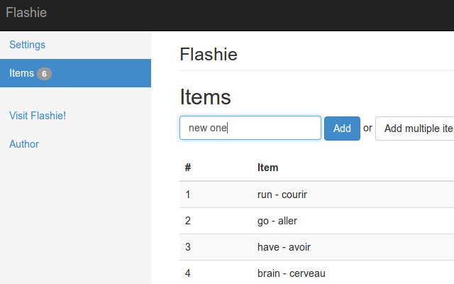 Flashie из интернет-магазина Chrome будет работать с OffiDocs Chromium онлайн