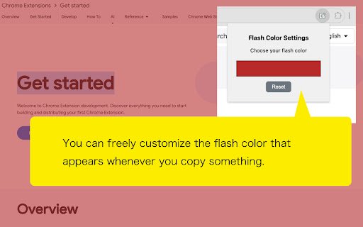 Flash on Copy  from Chrome web store to be run with OffiDocs Chromium online