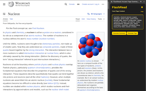 FlashRead: Instant Page Summaries  from Chrome web store to be run with OffiDocs Chromium online