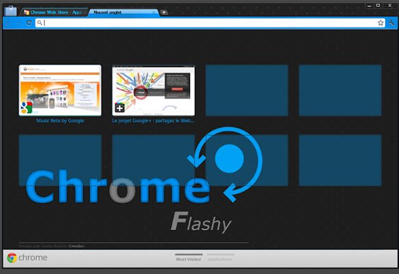 Chrome 网上商店的 Chrome 华丽主题（蓝色）将与 OffiDocs Chromium 在线运行