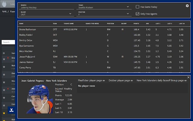 Fleaflicker Extender  from Chrome web store to be run with OffiDocs Chromium online