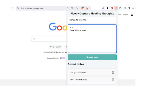 Fleet  from Chrome web store to be run with OffiDocs Chromium online
