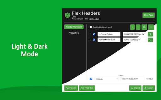 FlexHeaders Edit HTTP Headers  from Chrome web store to be run with OffiDocs Chromium online