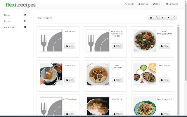 Chrome 网上商店的 Flexi Recipes 将与 OffiDocs Chromium 在线运行