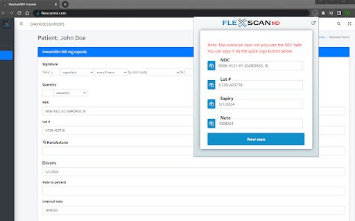 FlexScanMD Scanner  from Chrome web store to be run with OffiDocs Chromium online
