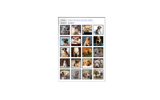Flickr Photo Search từ cửa hàng Chrome trực tuyến sẽ được chạy với OffiDocs Chrome trực tuyến
