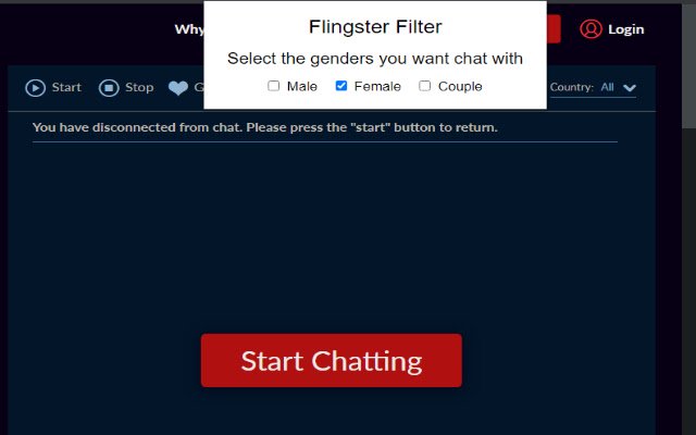 Flingster Filter din magazinul web Chrome va fi rulat cu OffiDocs Chromium online