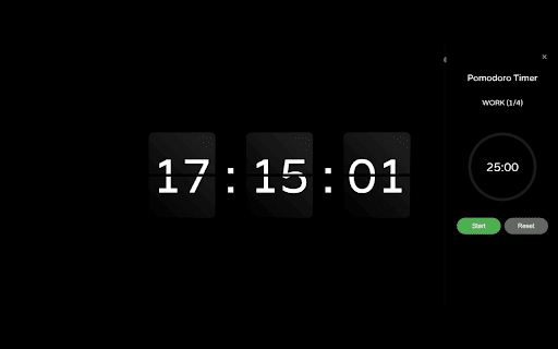 Flip Clock  from Chrome web store to be run with OffiDocs Chromium online