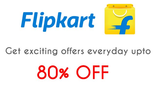 Cupones de Flipkart de junio de 2016 de Chrome web store para ejecutarse con OffiDocs Chromium en línea