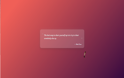 Floating Feather Quote Writer  from Chrome web store to be run with OffiDocs Chromium online