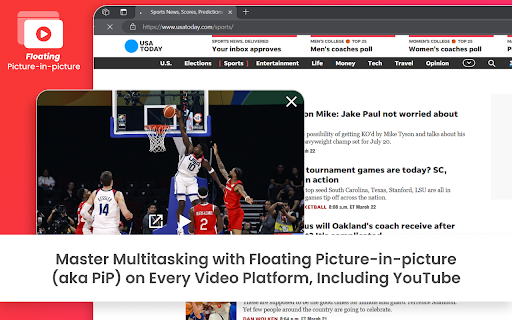 Floating Picture in picture  from Chrome web store to be run with OffiDocs Chromium online