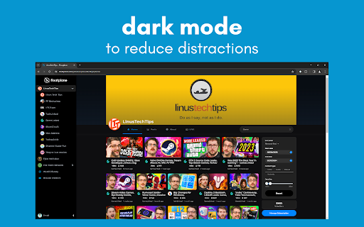 Floatplane Enhancer  from Chrome web store to be run with OffiDocs Chromium online