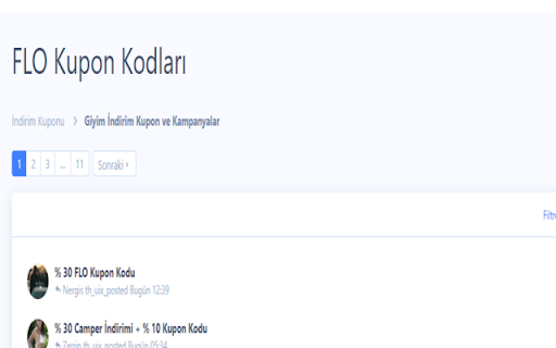 FLO indirim kuponu  from Chrome web store to be run with OffiDocs Chromium online