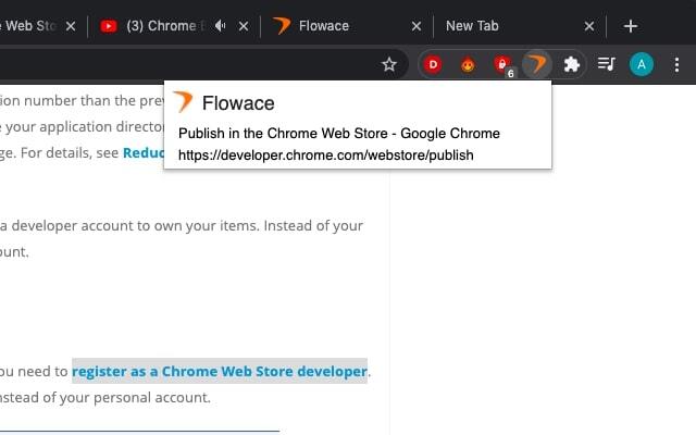 Flowace  from Chrome web store to be run with OffiDocs Chromium online