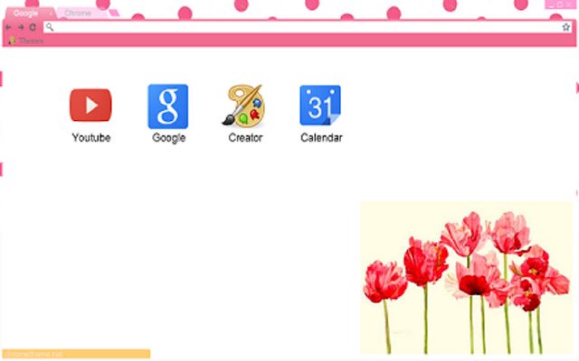 Chrome ウェブストアの Flower Dot テーマは、OffiDocs Chromium online で実行されます