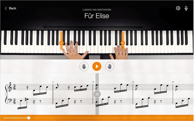 flowkey Learn piano  from Chrome web store to be run with OffiDocs Chromium online