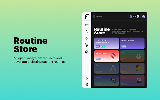 Fluvi Wallet  from Chrome web store to be run with OffiDocs Chromium online