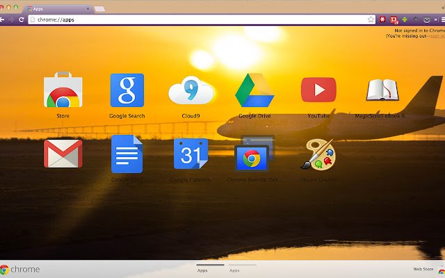 Flying into Sunrise  from Chrome web store to be run with OffiDocs Chromium online