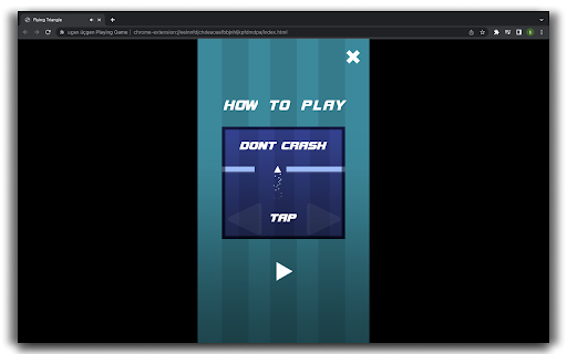 Flying Triangle Game HTML5 Game  from Chrome web store to be run with OffiDocs Chromium online