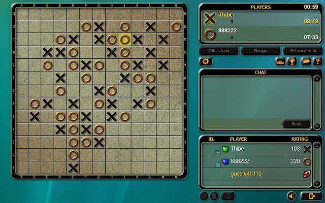 FlyOrDie Gomoku  from Chrome web store to be run with OffiDocs Chromium online