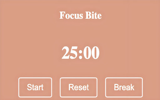 Focus Bite  from Chrome web store to be run with OffiDocs Chromium online