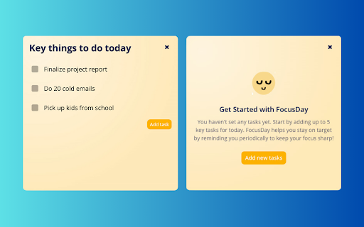 FocusDay from Chrome web store to be run with OffiDocs Chromium online FocusDay from Chrome web store to be run with OffiDocs Chromium online