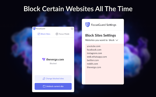 FocusGuard Free Site Blocker  from Chrome web store to be run with OffiDocs Chromium online