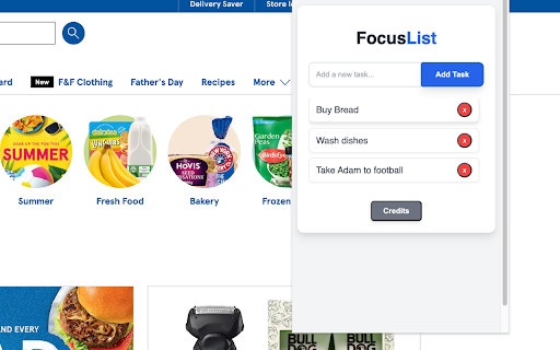 FocusList  from Chrome web store to be run with OffiDocs Chromium online