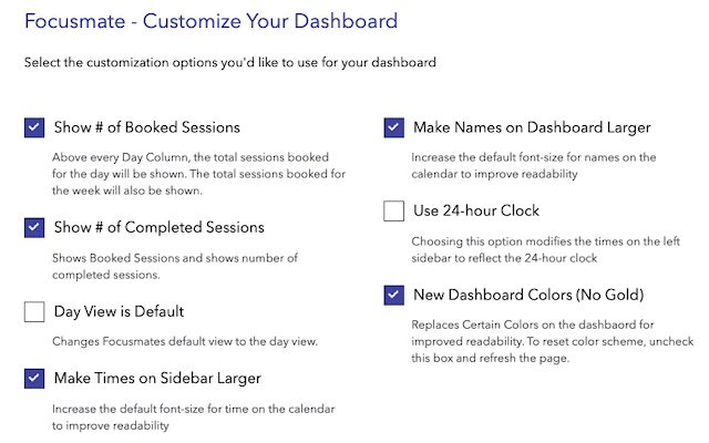 Focusmate Supercharge Your Dashboard  from Chrome web store to be run with OffiDocs Chromium online
