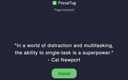 FocusTug  from Chrome web store to be run with OffiDocs Chromium online