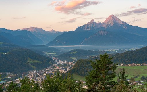 Foggy mountain town  from Chrome web store to be run with OffiDocs Chromium online