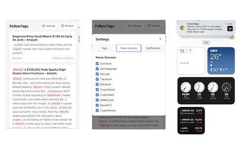 FollowTags  from Chrome web store to be run with OffiDocs Chromium online
