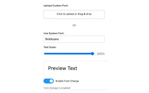 Font Changer  from Chrome web store to be run with OffiDocs Chromium online