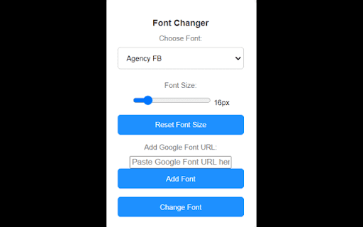 Font Changer  from Chrome web store to be run with OffiDocs Chromium online