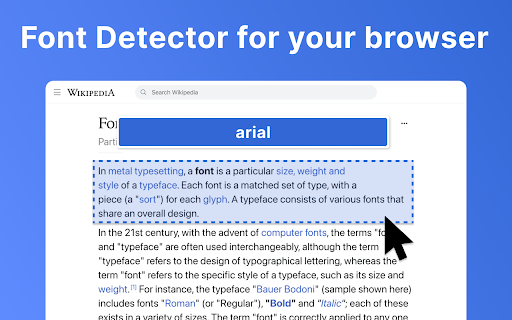 Font Detector  from Chrome web store to be run with OffiDocs Chromium online