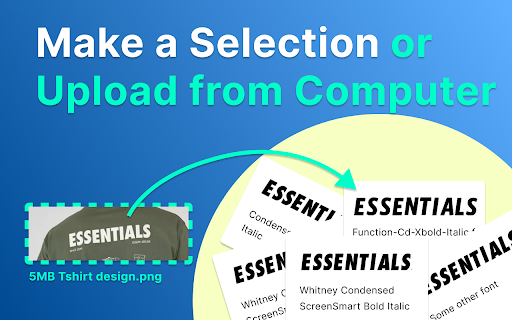 Font Identifier from Image  from Chrome web store to be run with OffiDocs Chromium online