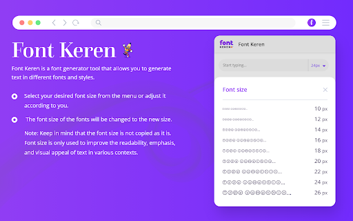 Font Keren from Chrome web store to be run with OffiDocs Chromium online Font Keren from Chrome web store to be run with OffiDocs Chromium online