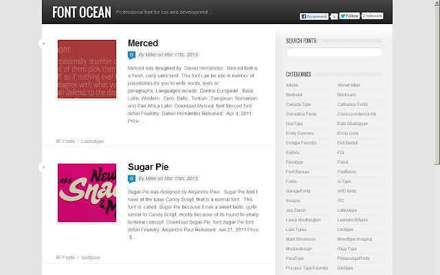 Font Ocean mula sa Chrome web store na tatakbo sa OffiDocs Chromium online
